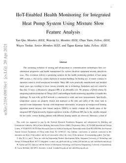 IIoT-Enabled Health Monitoring for Integrated Heat Pump System Using
  Mixture Slow Feature Analysis