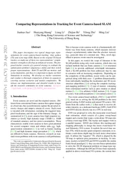 Comparing Representations in Tracking for Event Camera-based SLAM