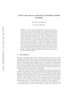 Active and sparse methods in smoothed model checking