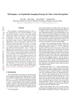 MGSampler: An Explainable Sampling Strategy for Video Action Recognition