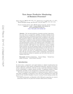 Text-Aware Predictive Monitoring of Business Processes
