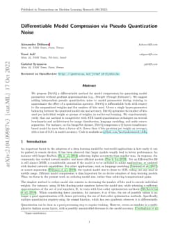 Differentiable Model Compression via Pseudo Quantization Noise