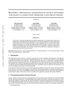 BraidNet: procedural generation of neural networks for image
  classification problems using braid theory