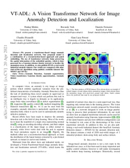 VT-ADL: A Vision Transformer Network for Image Anomaly Detection and
  Localization