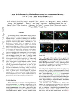 Large Scale Interactive Motion Forecasting for Autonomous Driving : The
  Waymo Open Motion Dataset
