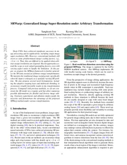 SRWarp: Generalized Image Super-Resolution under Arbitrary
  Transformation