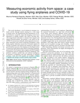 Measuring economic activity from space: a case study using flying
  airplanes and COVID-19