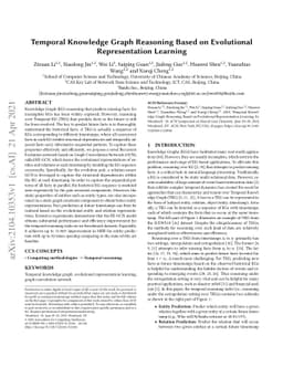 Temporal Knowledge Graph Reasoning Based on Evolutional Representation
  Learning