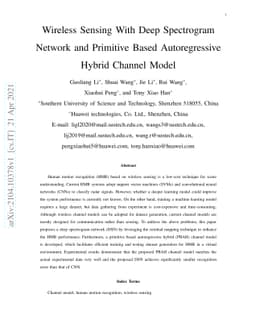 Wireless Sensing With Deep Spectrogram Network and Primitive Based
  Autoregressive Hybrid Channel Model