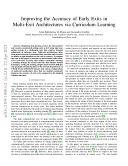 Improving the Accuracy of Early Exits in Multi-Exit Architectures via
  Curriculum Learning