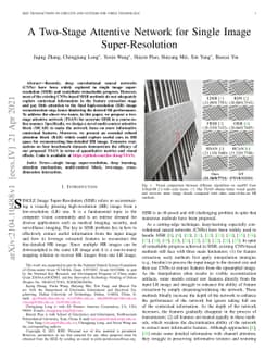 A Two-Stage Attentive Network for Single Image Super-Resolution