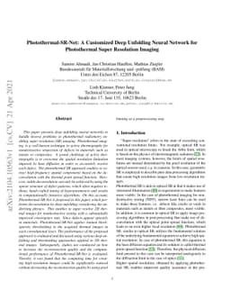 Photothermal-SR-Net: A Customized Deep Unfolding Neural Network for
  Photothermal Super Resolution Imaging