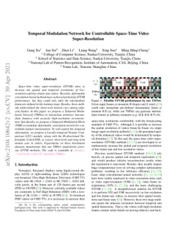 Temporal Modulation Network for Controllable Space-Time Video
  Super-Resolution
