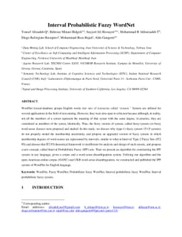 Interval Probabilistic Fuzzy WordNet