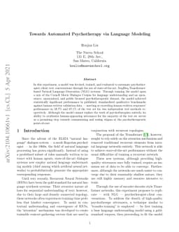 Towards Automated Psychotherapy via Language Modeling