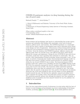 COVID-19 sentiment analysis via deep learning during the rise of novel
  cases