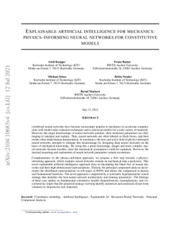 Explainable artificial intelligence for mechanics: physics-informing
  neural networks for constitutive models