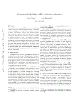 Robustness of ML-Enhanced IDS to Stealthy Adversaries