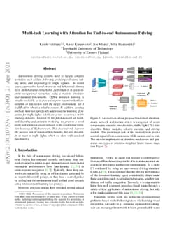 Multi-task Learning with Attention for End-to-end Autonomous Driving