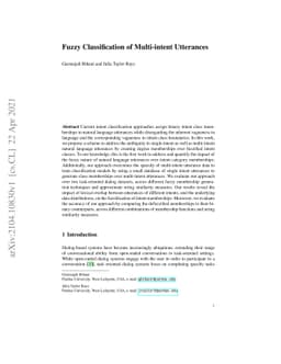 Fuzzy Classification of Multi-intent Utterances