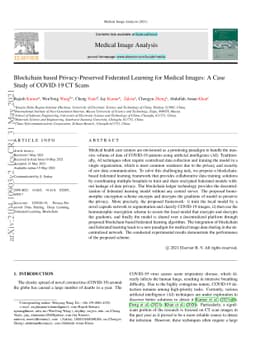 Blockchain based Privacy-Preserved Federated Learning for Medical
  Images: A Case Study of COVID-19 CT Scans
