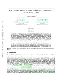 A tractable Bayesian joint model for longitudinal and survival data