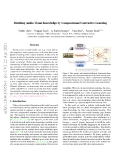 Distilling Audio-Visual Knowledge by Compositional Contrastive Learning