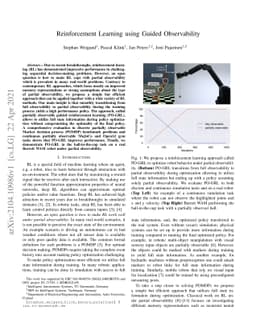 Reinforcement Learning using Guided Observability