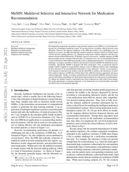MeSIN: Multilevel Selective and Interactive Network for Medication
  Recommendation