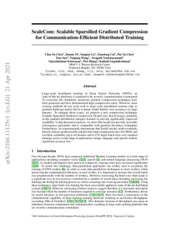 ScaleCom: Scalable Sparsified Gradient Compression for
  Communication-Efficient Distributed Training
