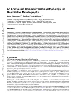 An End-to-End Computer Vision Methodology for Quantitative Metallography