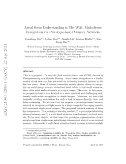 Aerial Scene Understanding in The Wild: Multi-Scene Recognition via
  Prototype-based Memory Networks