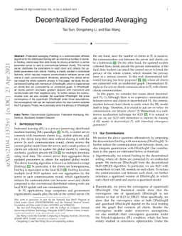 Decentralized Federated Averaging