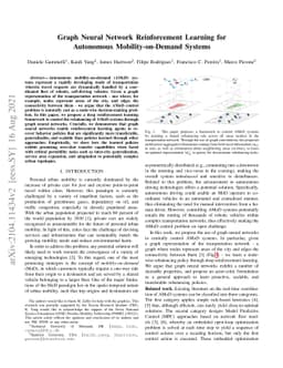 Graph Neural Network Reinforcement Learning for Autonomous
  Mobility-on-Demand Systems