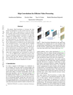 Skip-Convolutions for Efficient Video Processing