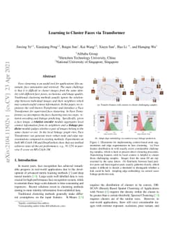 Learning to Cluster Faces via Transformer