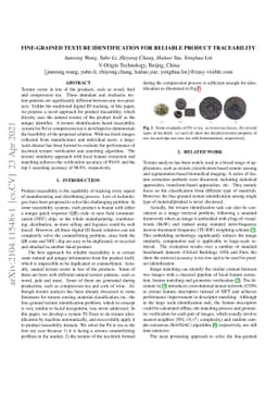 Fine-Grained Texture Identification for Reliable Product Traceability