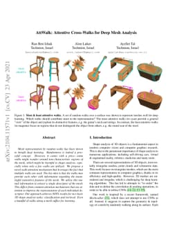 AttWalk: Attentive Cross-Walks for Deep Mesh Analysis