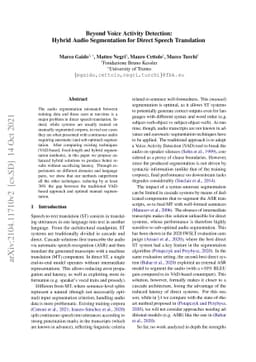 Beyond Voice Activity Detection: Hybrid Audio Segmentation for Direct
  Speech Translation