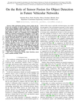 On the Role of Sensor Fusion for Object Detection in Future Vehicular
  Networks