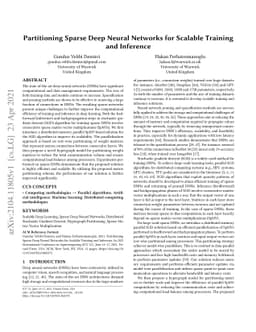 Partitioning sparse deep neural networks for scalable training and
  inference