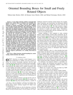 Oriented Bounding Boxes for Small and Freely Rotated Objects