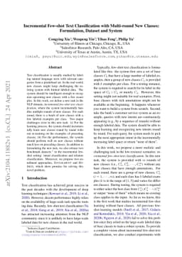 Incremental Few-shot Text Classification with Multi-round New Classes:
  Formulation, Dataset and System