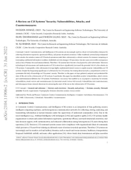 A Review on C3I Systems' Security: Vulnerabilities, Attacks, and
  Countermeasures