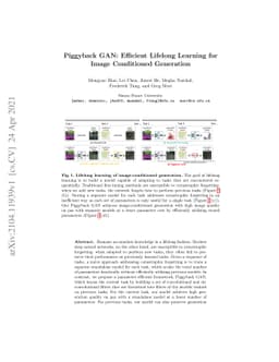 Piggyback GAN: Efficient Lifelong Learning for Image Conditioned
  Generation