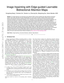 Image Inpainting with Edge-guided Learnable Bidirectional Attention Maps
