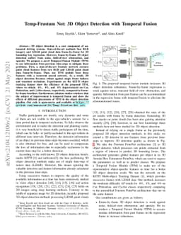 Temp-Frustum Net: 3D Object Detection with Temporal Fusion