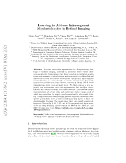 Learning to Address Intra-segment Misclassification in Retinal Imaging