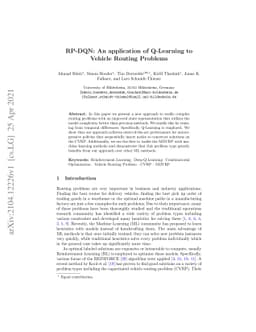 RP-DQN: An application of Q-Learning to Vehicle Routing Problems