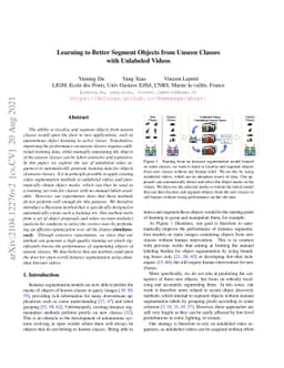 Learning to Better Segment Objects from Unseen Classes with Unlabeled
  Videos